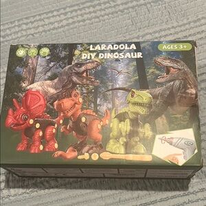 Red and Orange Building Blocks Dinosaur Set